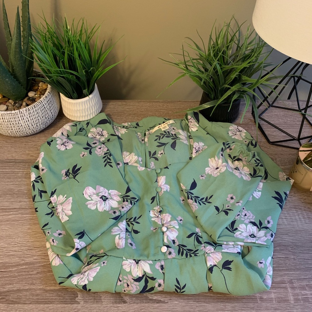 NEW Miami Green Floral Romper